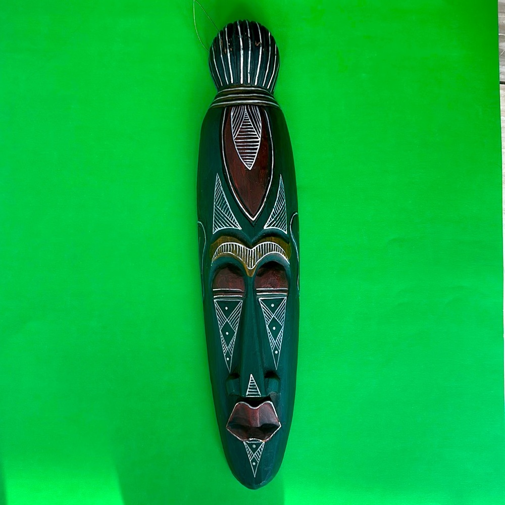 Wooden Indonesian tribal face mask